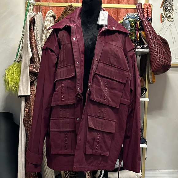 IVY PARK Other - IVY PARK Burgundy Men's Military Jacket